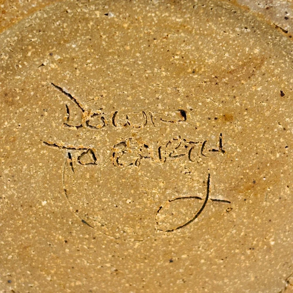 Down to Earth Pottery Canister Blue Stoneware My Grace Is Sufficient II Cor 12:9